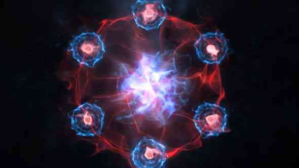 Featured image for game intro using digital glitch effects and high-tech aesthetic.