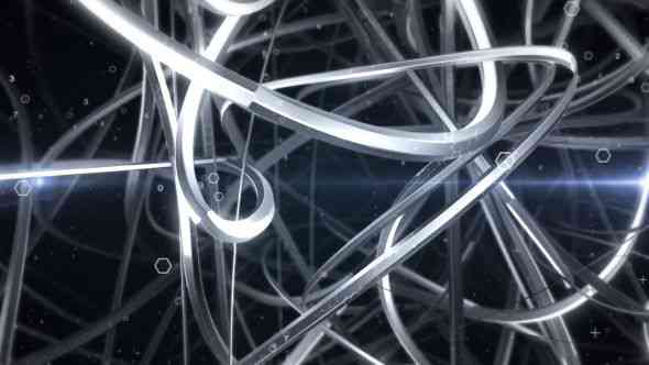 Thumbnail of abstract network background video intro with connecting nodes and grid pattern.