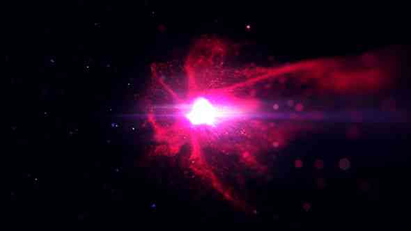 Alt text for mystical logo intro with bright, glowing particles converging to form the brand logo.