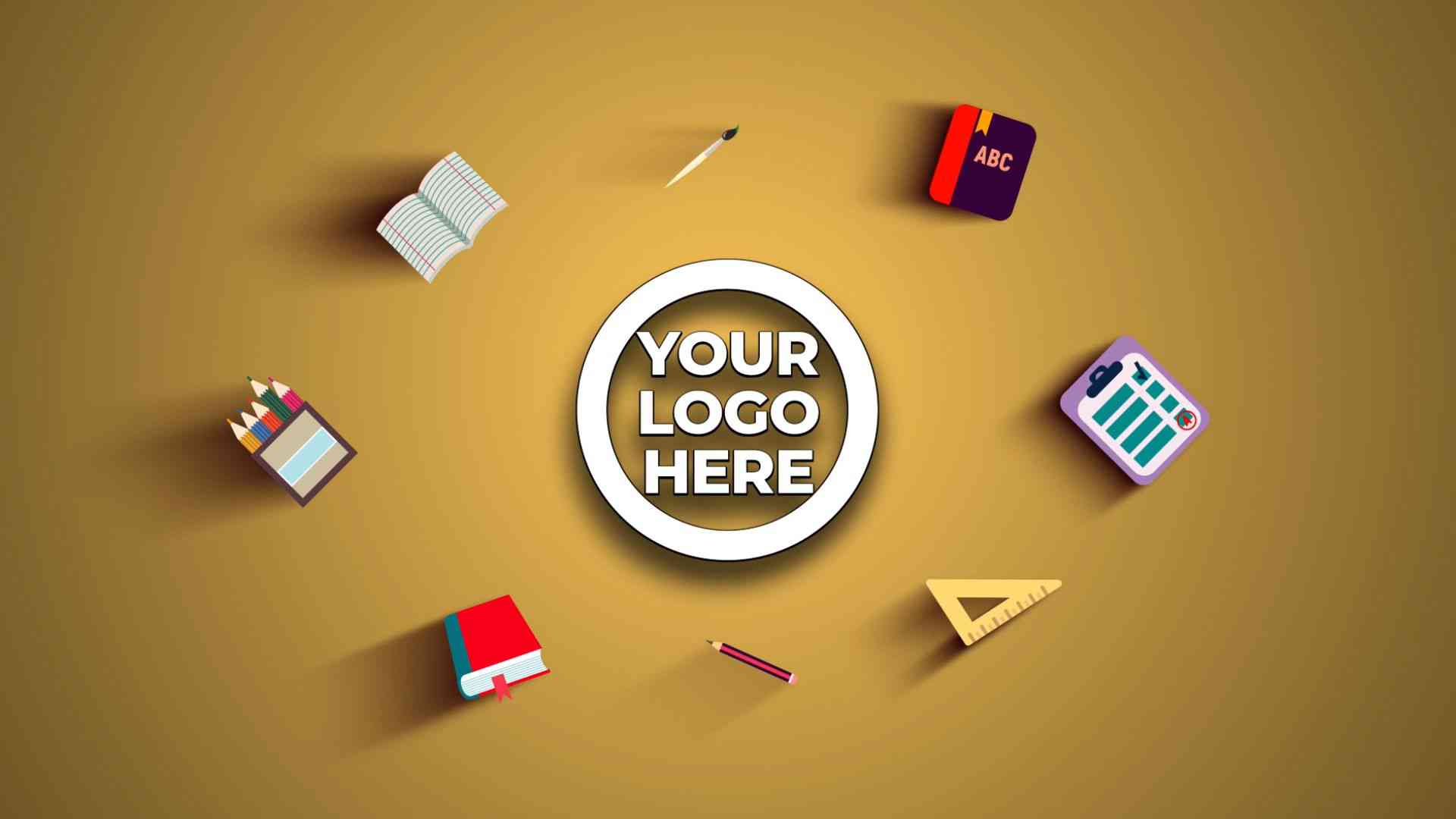 Back To School Premiere Pro logo video template with playful animated logo