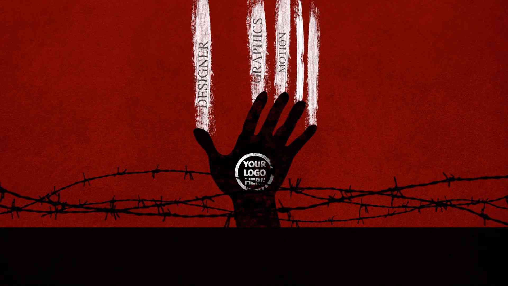 Grunge Dark Texture Logo Reveal After Effects Template