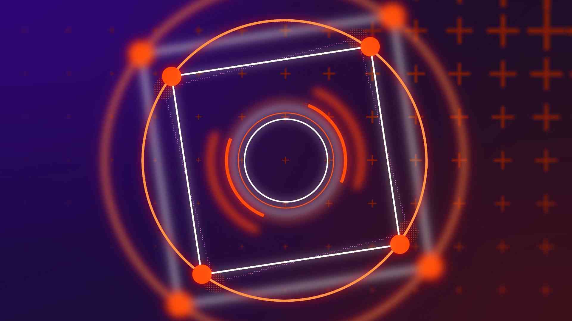 Orange Neon Tech Intro Logo Reveal After Effects Template