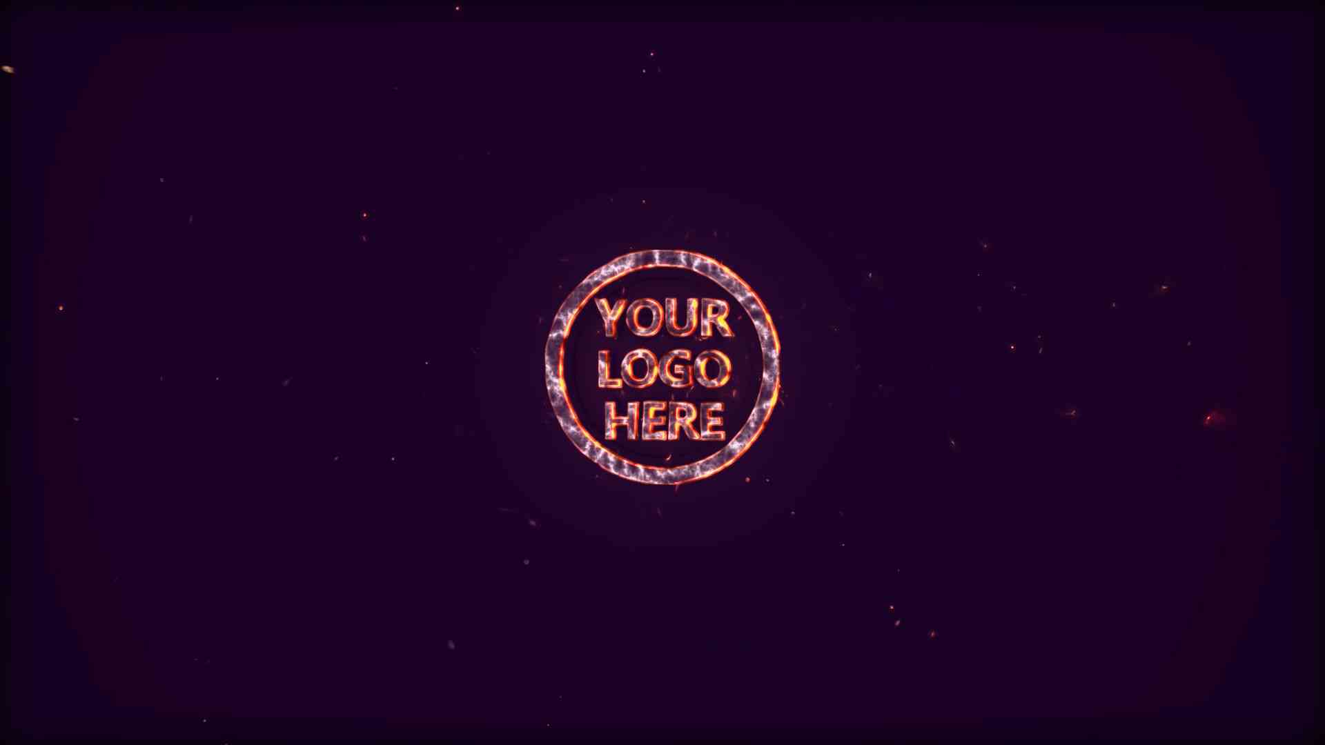 Cinematic Burning Embers Fire Logo Reveal After Effects Template