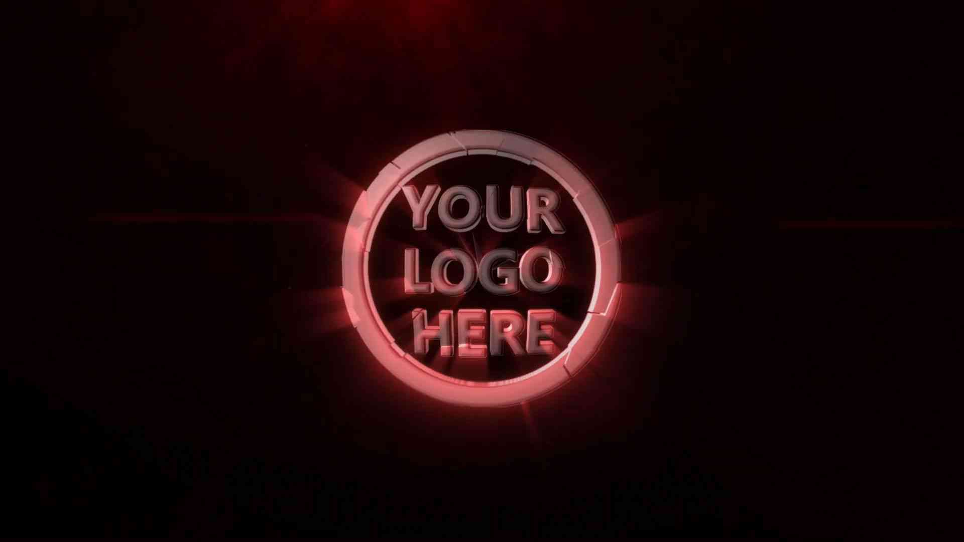 Metallic Red Energy Logo Intro After Effects Template