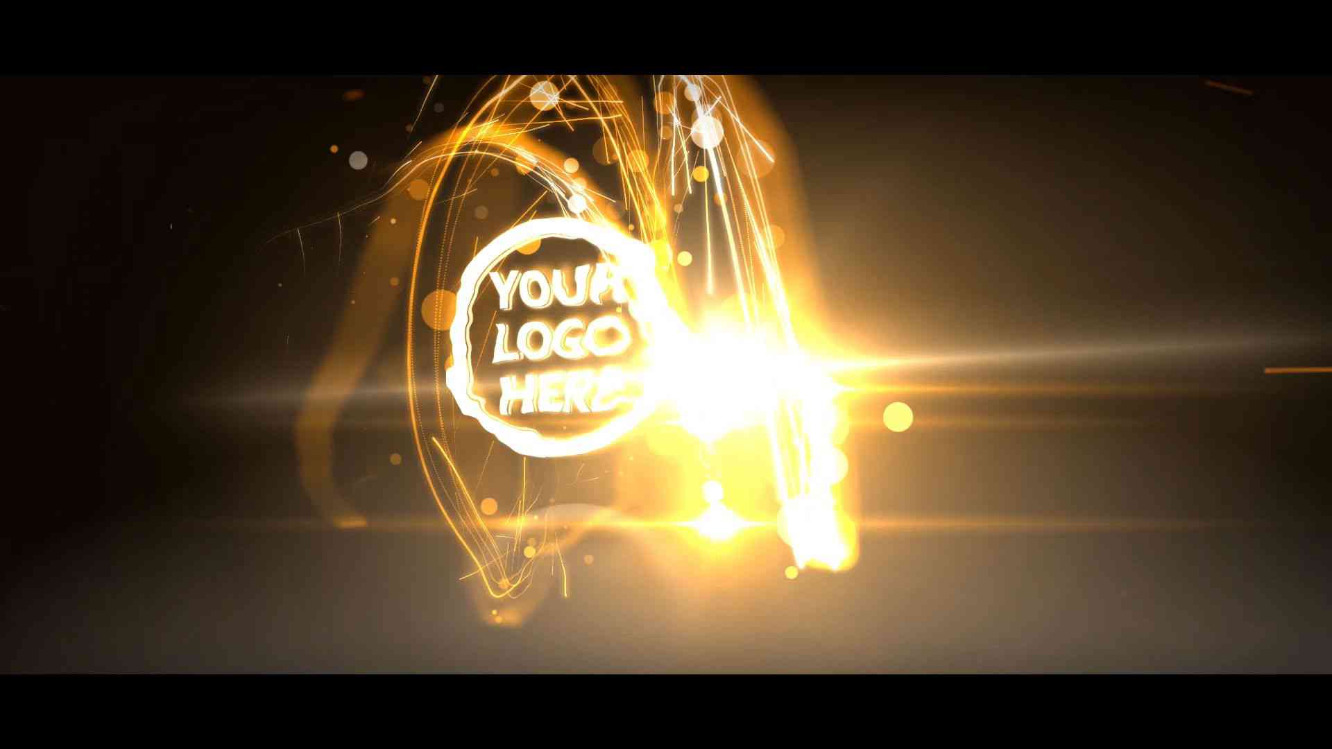 Dazzling Gold Particles Logo Reveal After Effects Template