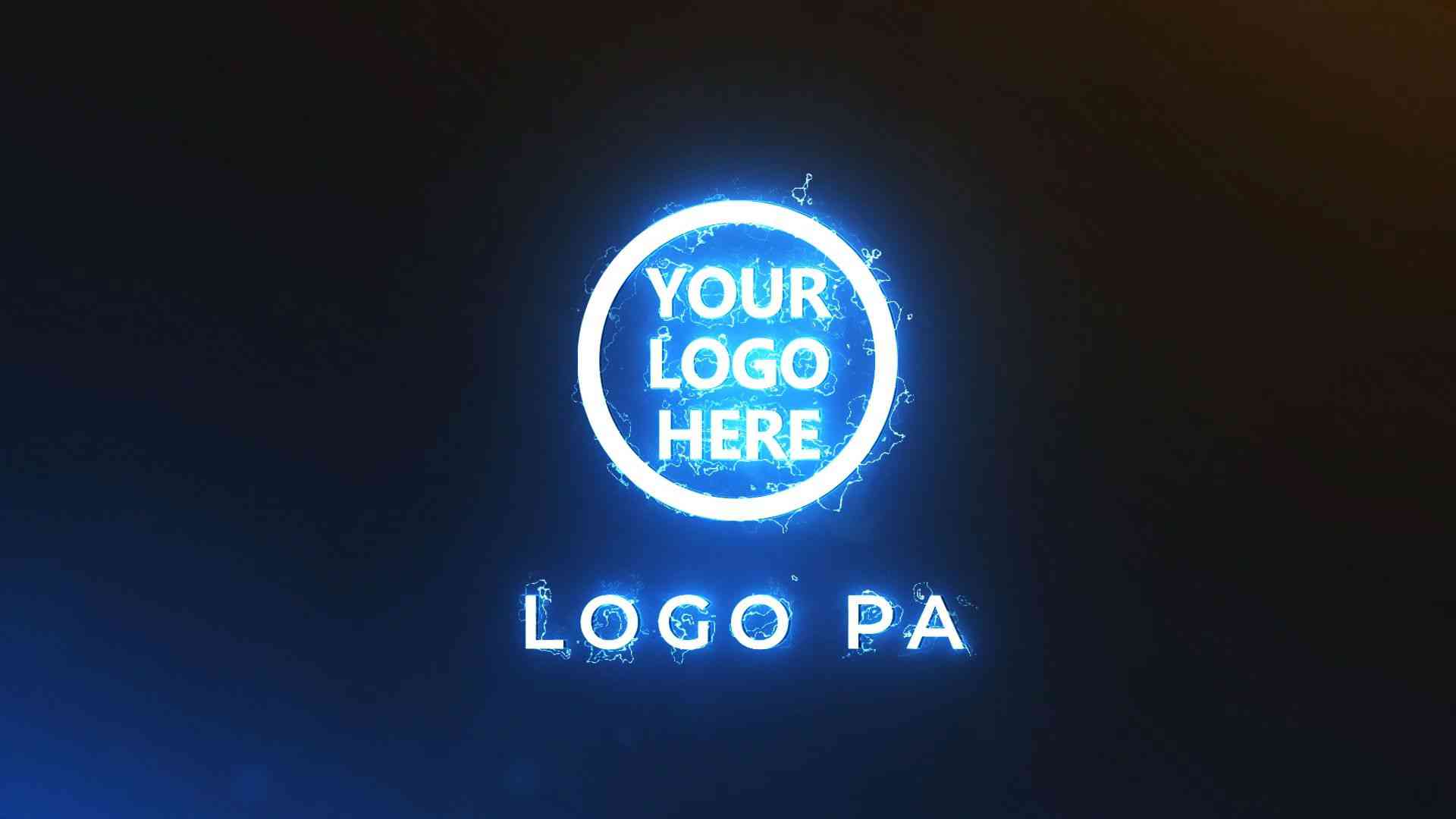 Electric Neon Glow Logo Reveal After Effects Template