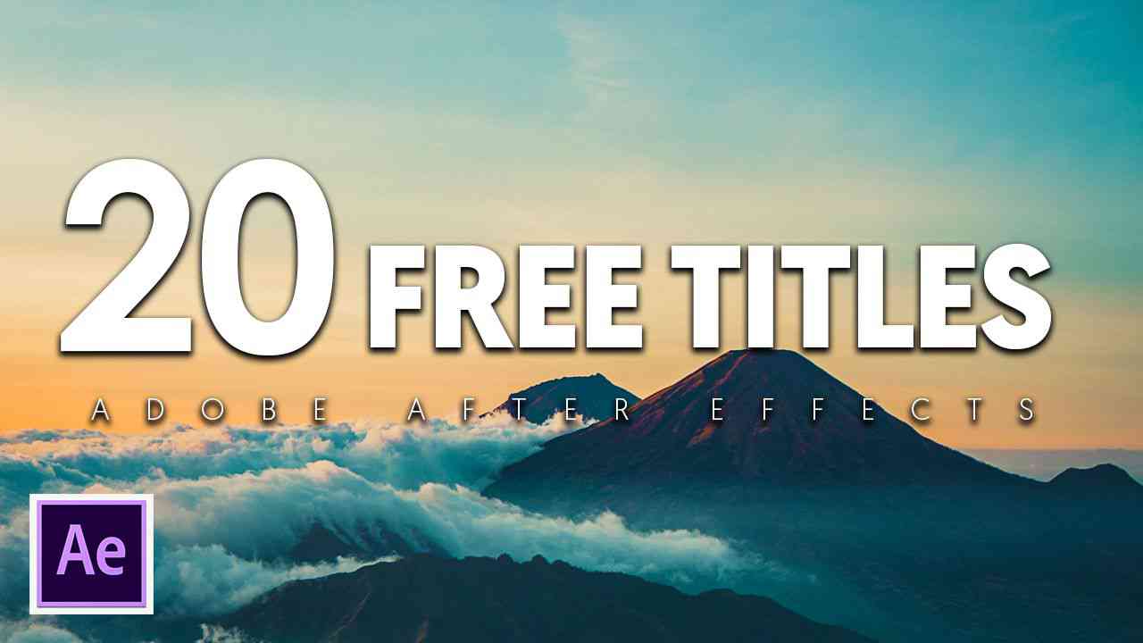 after effect title template free download