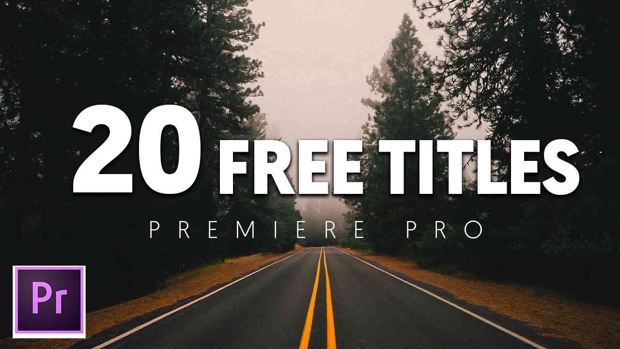 20 FREE Titles Clean Premiere Pro Template MOGRT - Trends Logo