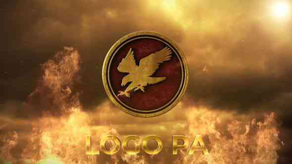 Flashing Fire Logo Reveal After Effects Template