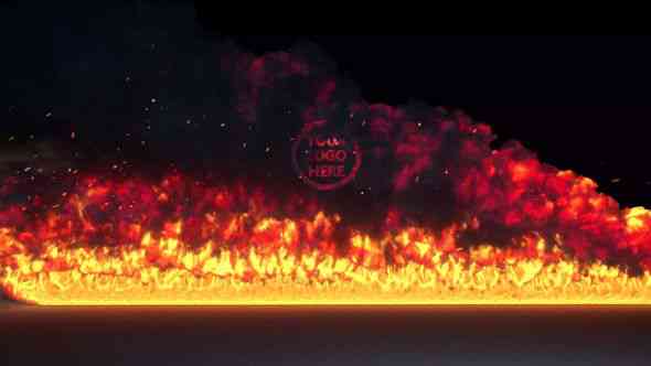 Fire Background Logo After Effects Template