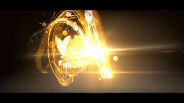 Dazzling Gold Particles Logo Reveal After Effects Template