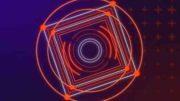 Orange Neon Tech Intro Logo Reveal After Effects Template