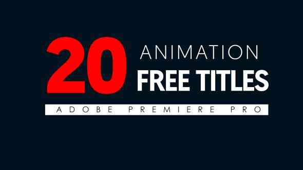 free titles for premiere pro