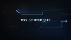 Cool futuristic titles intro template with glowing neon lights and a high-tech theme.