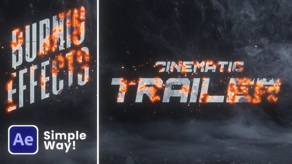 Fire Text Animation in After Effects Template for Logo Reveal or Opener