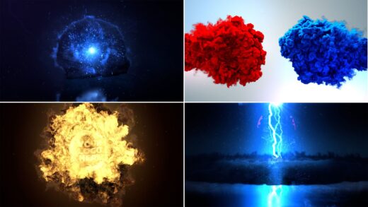 20 Festive Tech and Particle Logo Reveals After Effects Templates for Christmas and New Year