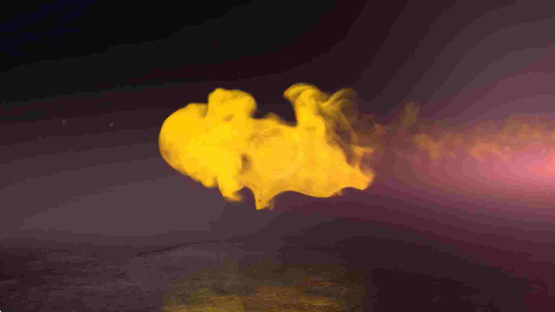 Image of Burning Flame Intro, featuring a massive explosion and fire.