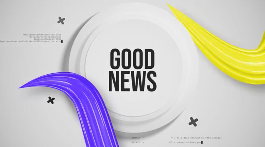 Thumbnail of Good News Opener Motion Graphics, a news broadcast style opener.