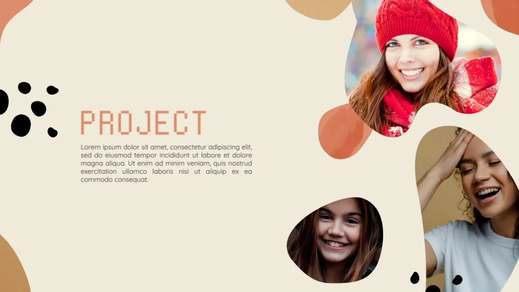 Organic shape portfolio slideshow template for Premiere Pro