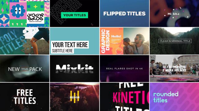 After Effects Titles Templates Collection (Cinematic Minimal Kinetic)