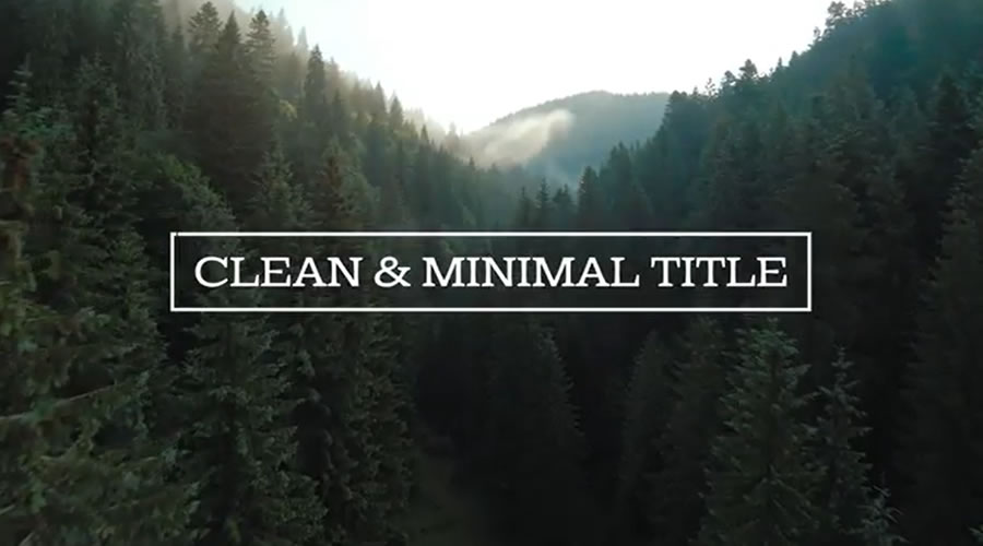 Clean and Minimal Titles After Effects from Adobe Stock