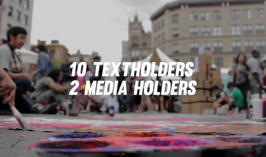 Free Pop Up Titles After Effects Template Animated