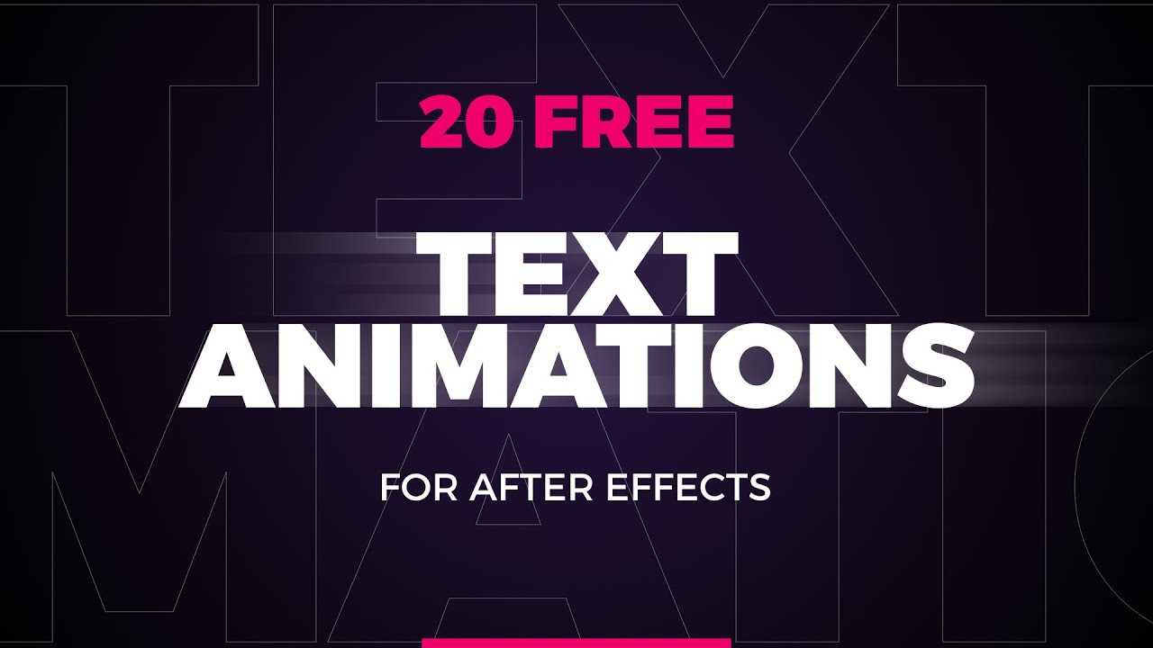 Free Pack 20 Clean After Effects Title Templates