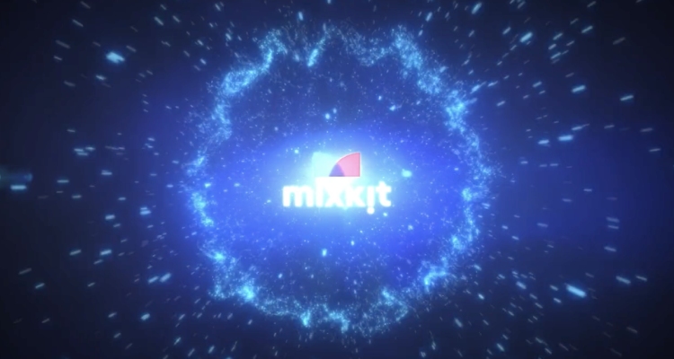 Particle Explosion Logo, high-impact motion graphics template.